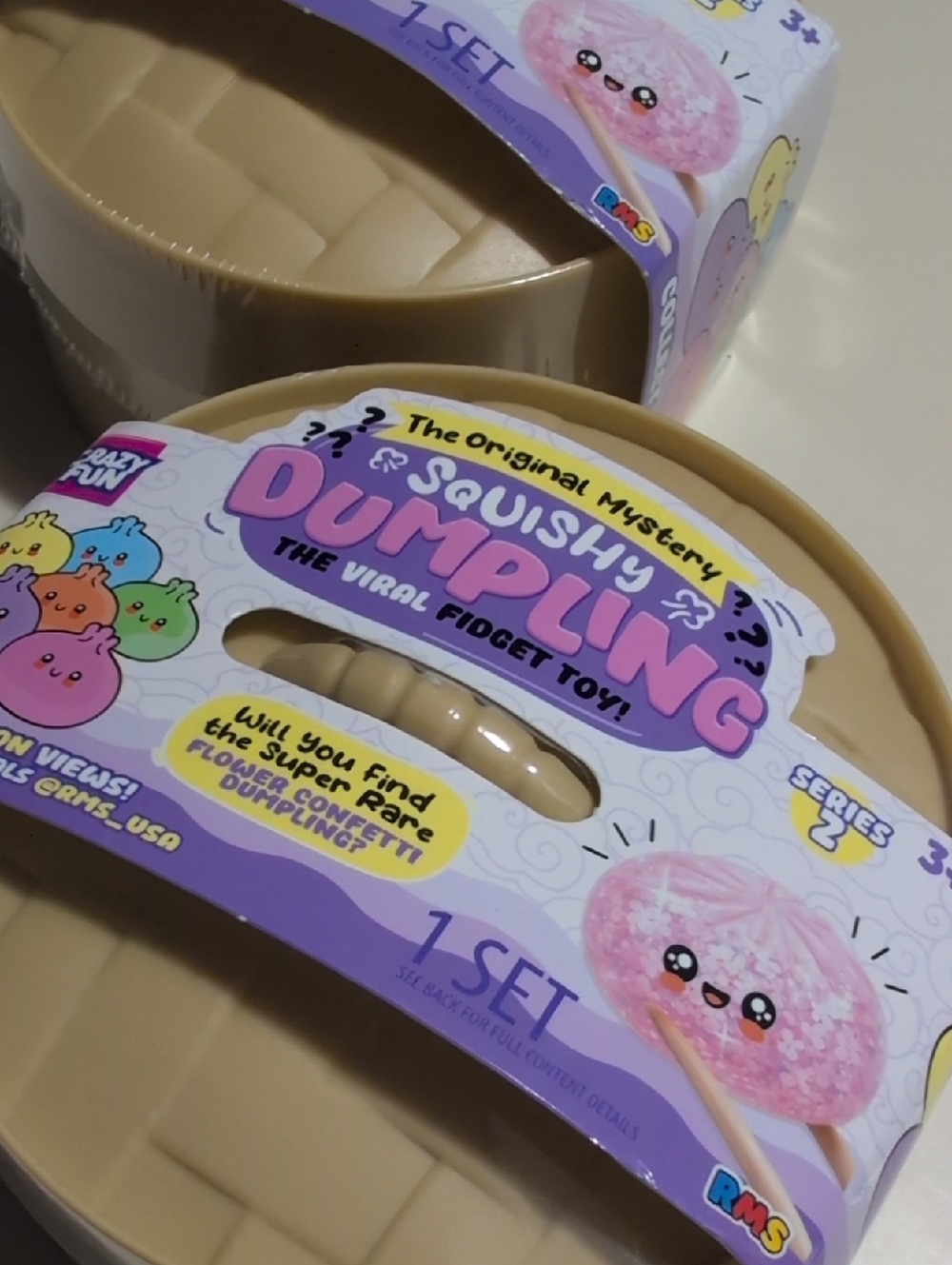 Set of 2 Factory Sealed Mystery squishy dumpling the virtual fidget Toy Series 2